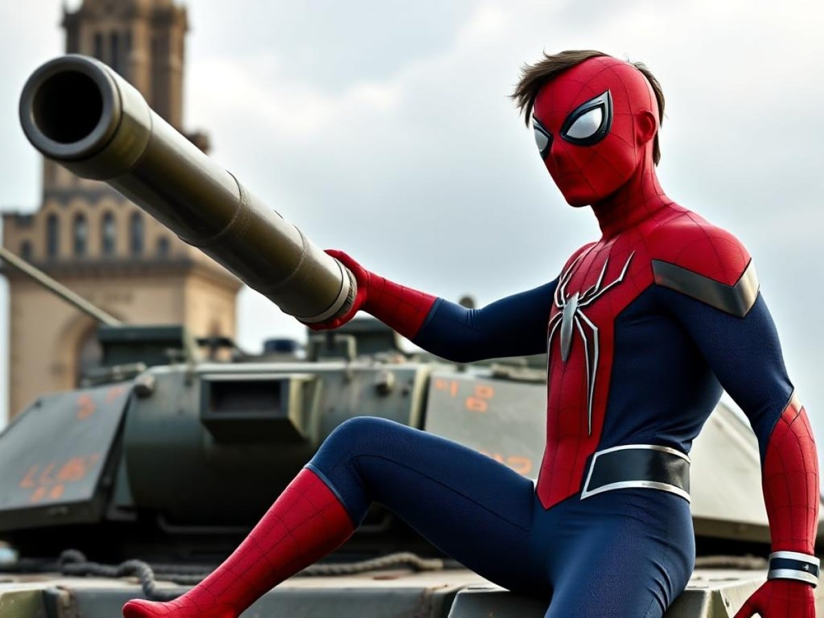 Syuting SPIDER-MAN BRAND NEW DAY: Tom Holland Beraksi di Atas Tank