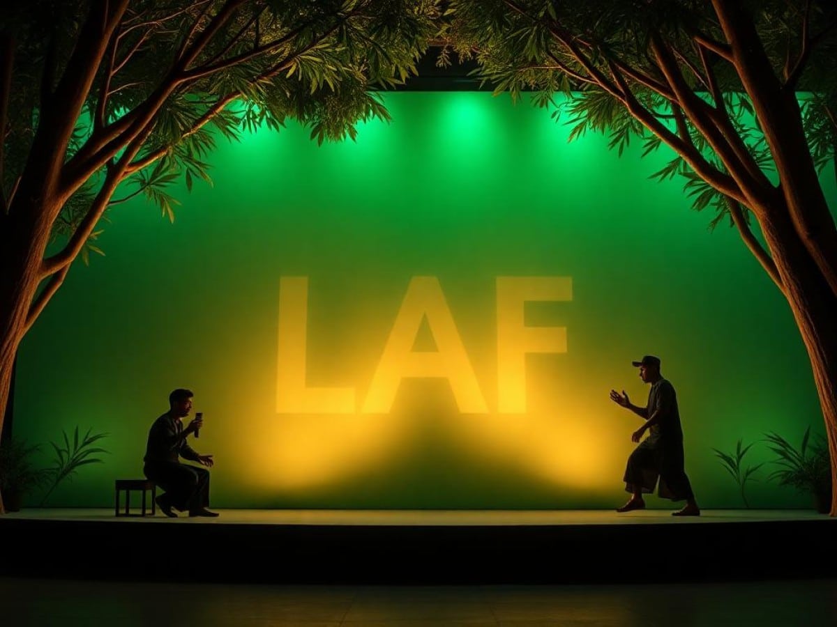 Lesbumi Kota Tasikmalaya Buka Kompetisi Teater LAF 2025 dengan Artistik Minimalis Simbolik Bambu Tergantung