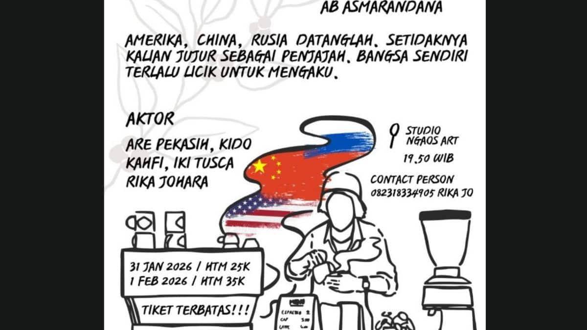 'Tolong, Jajah Kami' : Gugatan dari Bar Café, Pentas Terbaru Ngaos Art Akhir Minggu Ini, Tiket Terbatas!