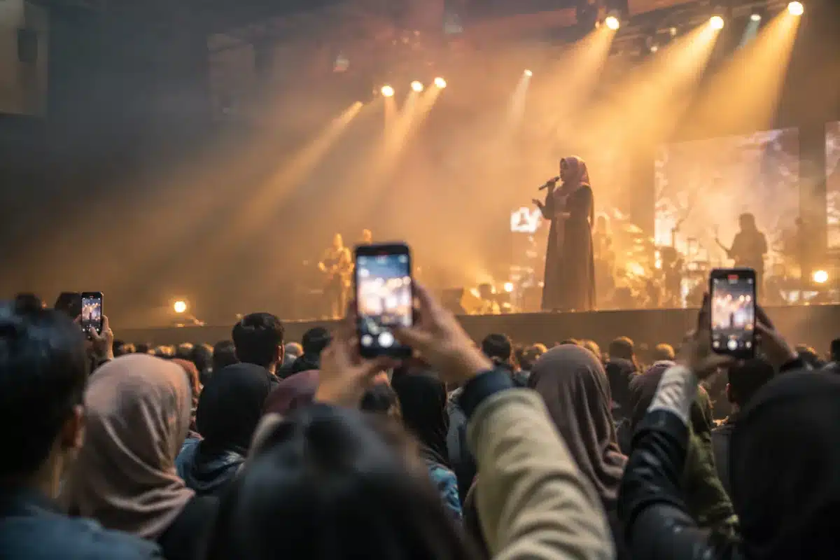 Mahalini berhijab di panggung Aceh: penampilan baru jadi sorotan